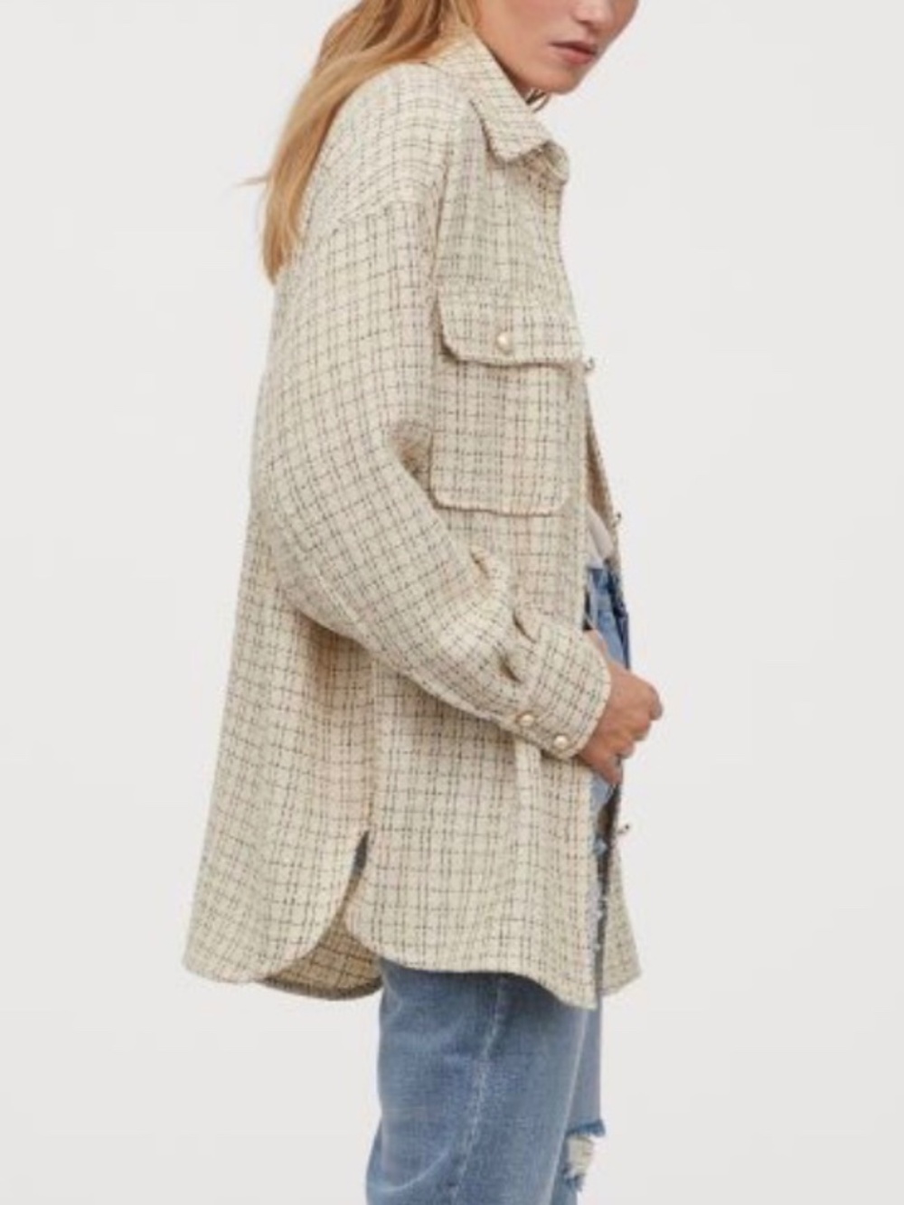 H&M long oversized shirt